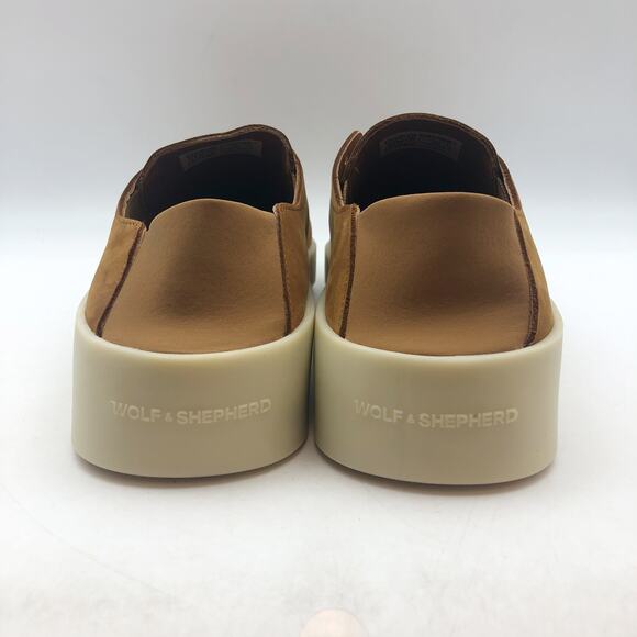 Wolf & Shepherd Mens 7.5 Womens 9 Cruise Ace Slip On Sneakers Tan Leather NIB main image 8